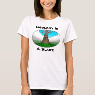 Camiseta A geologia é uma explosão! Vulcão Irritado