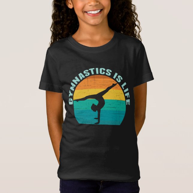 Camiseta A ginástica é a Legal da vida das garotas de ginás (Frente)