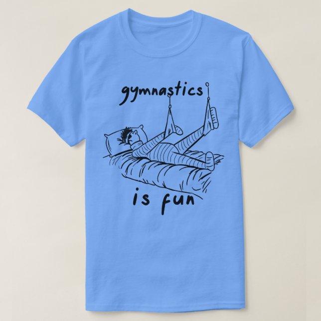 Camiseta A ginástica é divertida (Frente do Design)