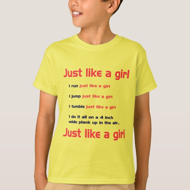 Camiseta A ginástica gosta de uma menina (Frente)