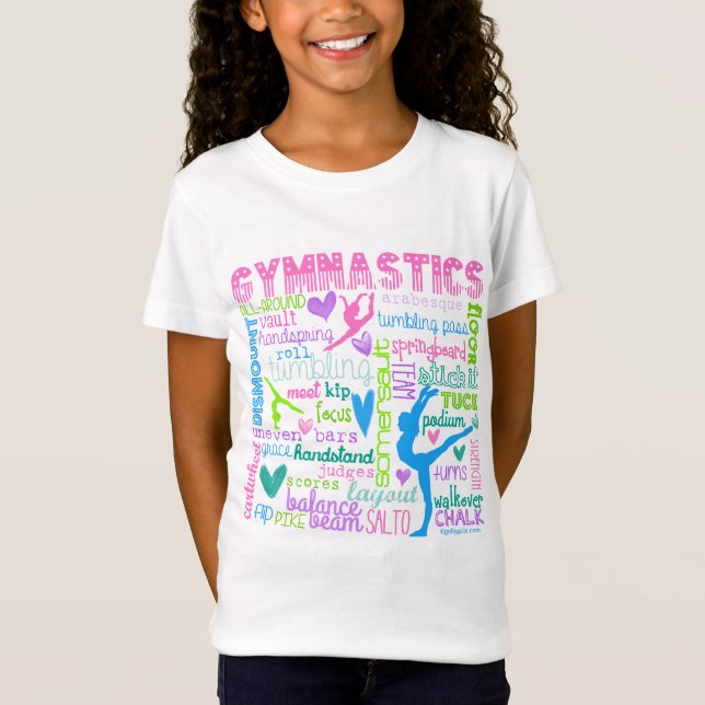 Camiseta A ginástica Pastel exprime a tipografia (Frente)