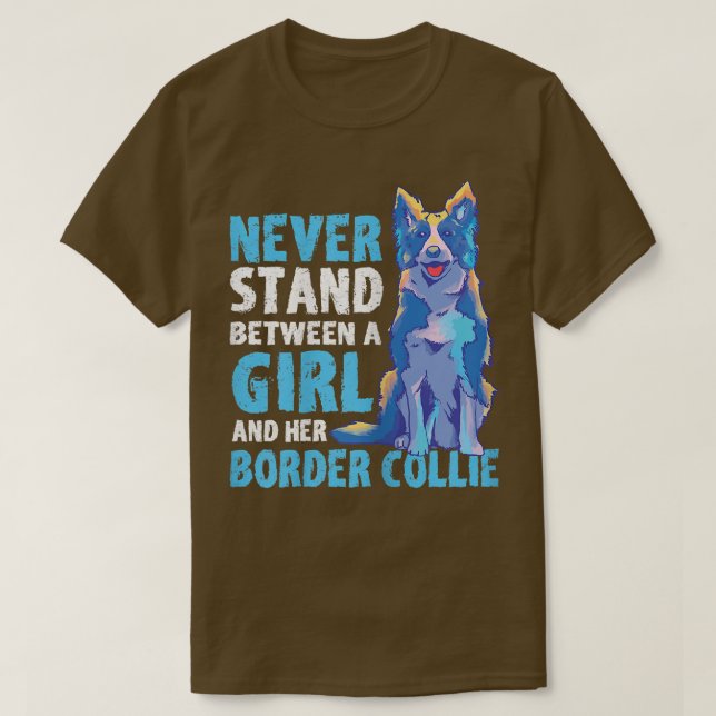 Camiseta A Girl And Her Border Collie Dog Lover  (Frente do Design)