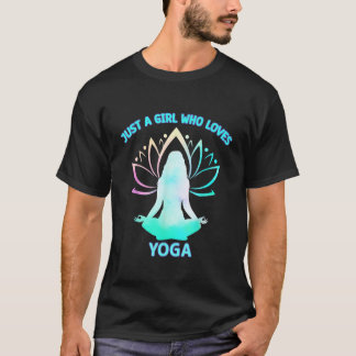 Camiseta A Girl who loves Yoga Yogi Love Peace Gratitude Me