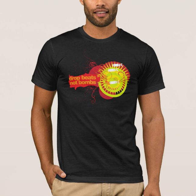 Camiseta A gota bate não bombas (Frente)