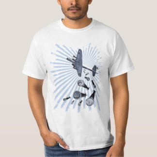 Camiseta A gota bate o t-shirt da explosão do azul