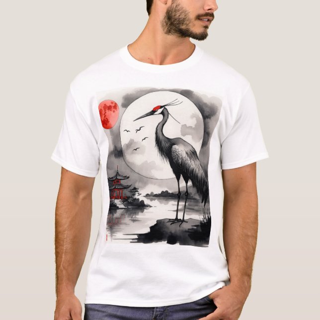 Camiseta "A Graça da Crimson Sob Lua Completa" (Frente)