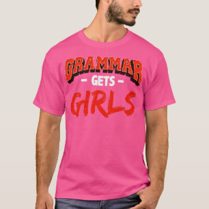 Camiseta A Gramática Consegue Às Raparigas Um Design De Gee