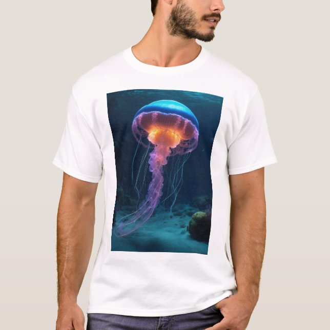 Camiseta A grande escuridão do oceano profundo (Frente)