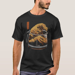 Camiseta A Grande Onda De Café Café Engraçado Eu Amo