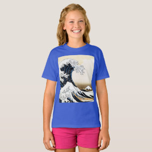 Camiseta A Grande Onda de Kanagawa Hokusai, arte japonês