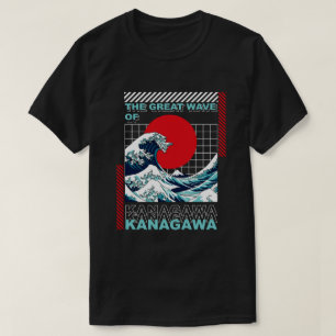 Camiseta A Grande Onda de Kanagawa Japonês Retro