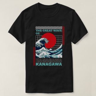 Camiseta A Grande Onda de Kanagawa Japonês Retro