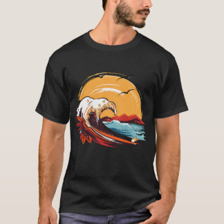 Camiseta A grande onda de pug