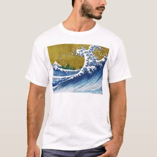 Camiseta A grande onda fora de Kanagawa por Katsushika