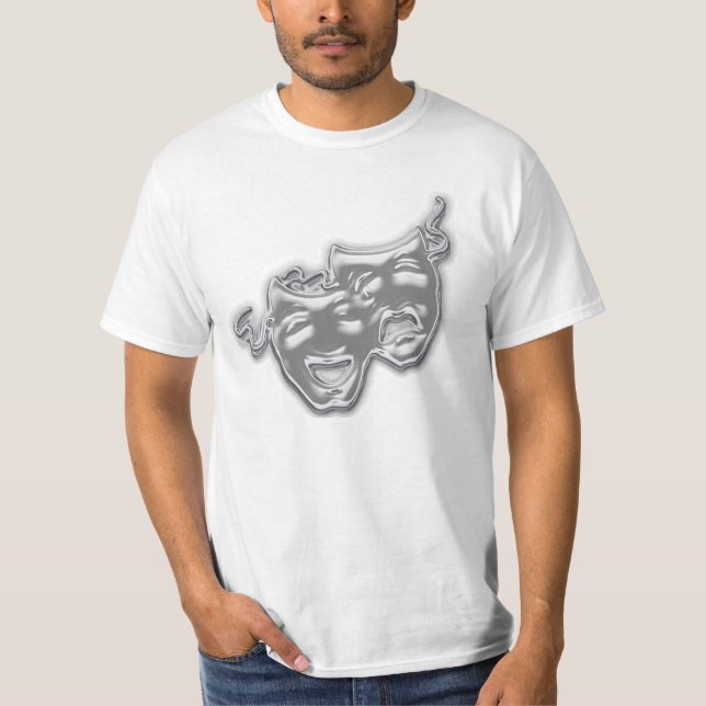 Camiseta A grande prata mascara o t-shirt (Frente)