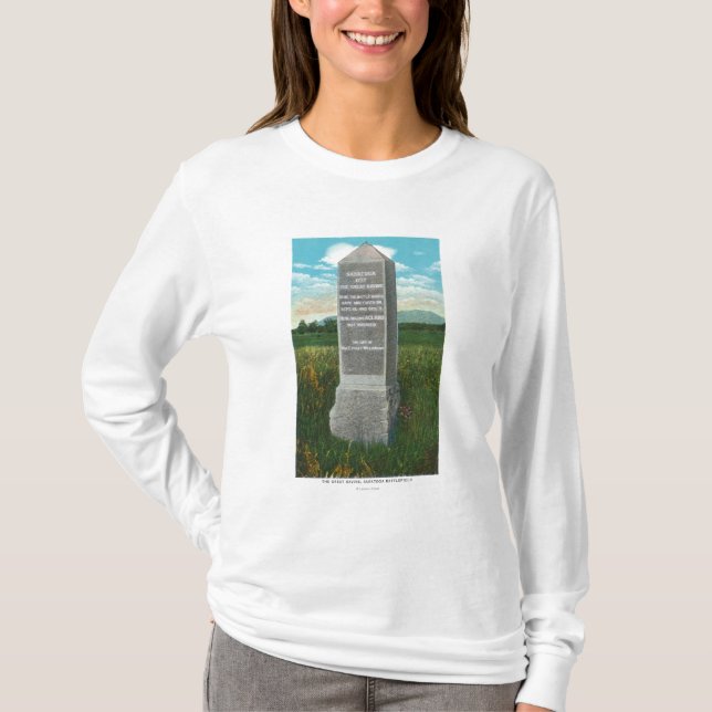 Camiseta A grande ravina do campo de batalha de Saratoga (Frente)