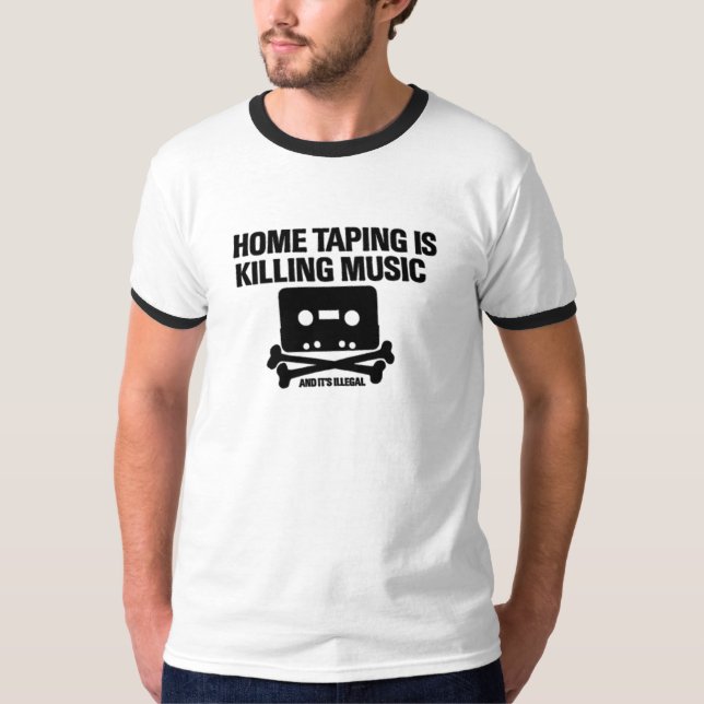 Camiseta A gravação Home está matando a música (Frente)