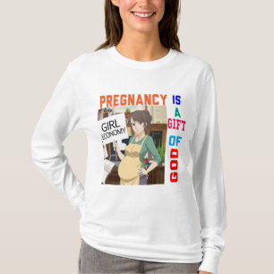 Camiseta A gravidez é uma dádiva de Deus.