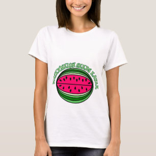 Camiseta A gravidez, melancia semeia o comedor