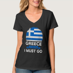 Camiseta A grécia Chama-Se "Tenho De Ir Ao Patrimônio Grego