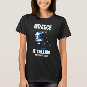 Camiseta A Grécia grega viajante patriótica está chamando e