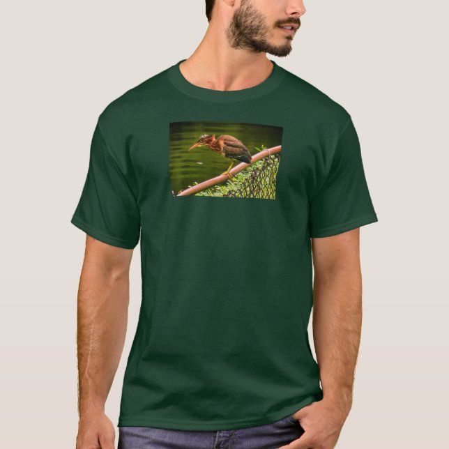 Camiseta A green heron (Frente)