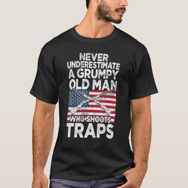 Camiseta A Grumpy Old Man US Flag - Sports Shooter & Clay P (Frente)