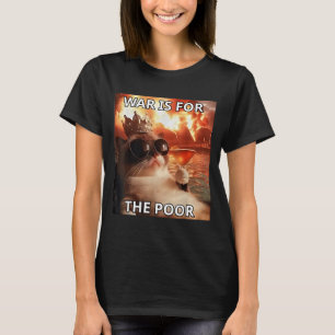 Camiseta A guerra é para o Gato Político Rico Pobre Diverti