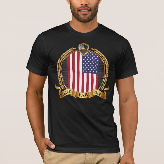 Camiseta A guerra mundial patrocina o selo (Frente)
