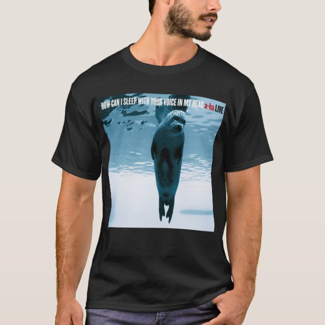 Camiseta A-ha - Como posso dormir com sua voz na minha cabe (Frente)