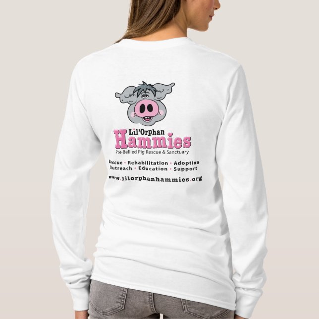 Camiseta A Hammie Logotipo Hoodie da senhora (Verso)