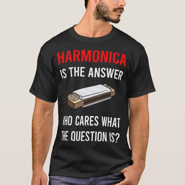 Camiseta A Harmônica Resposta Órgão Boca (Frente)