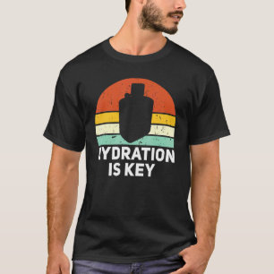 Camiseta A Hidratação É A Garrafa-Chave De Água No Exterior