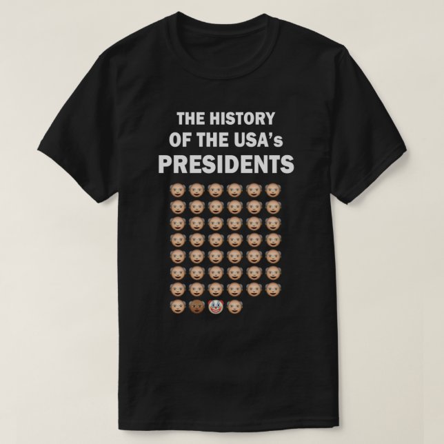 Camiseta A história dos presidentes dos EUA Emoji Style Upd (Frente do Design)