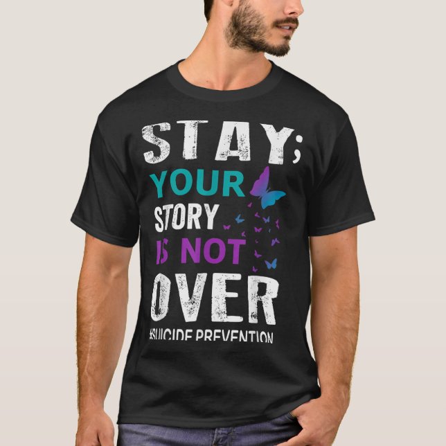 Camiseta A História Não Suicida Prevenção Sensibilização (Frente)