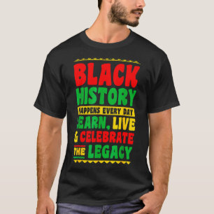 Camiseta A História Negra Acontece Todos os Dias Aprenda Vi