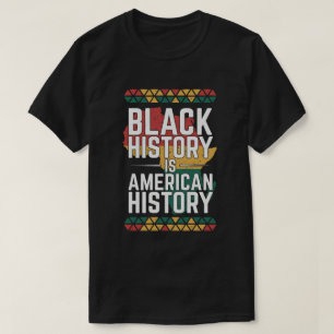 Camiseta A História Negra É História Americana Design Vinta