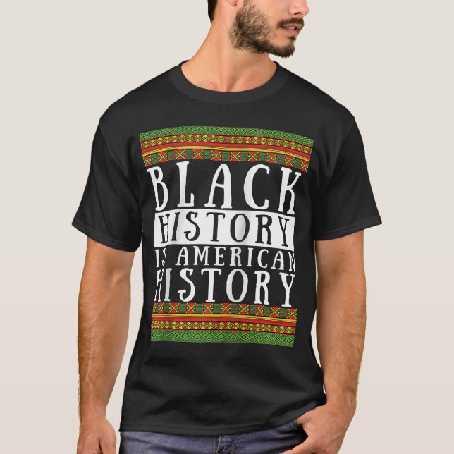 Camiseta A História Negra é História Americana dos EUA afro (Frente)