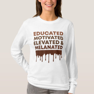 Camiseta A História Negra Educada Melanata Motivada African