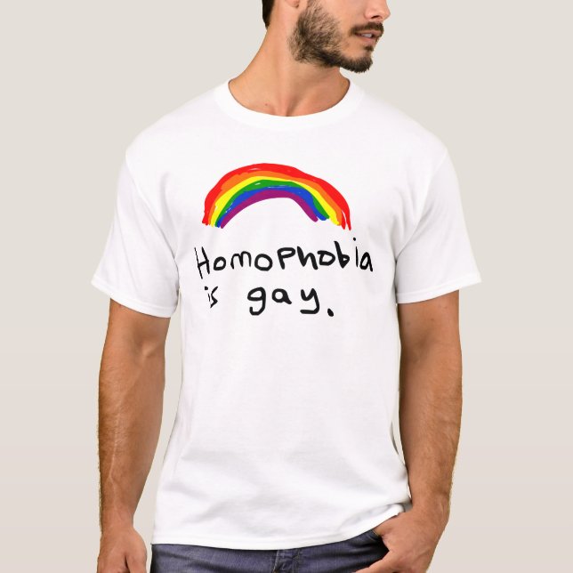 Camiseta A homofobia é alegre (Frente)