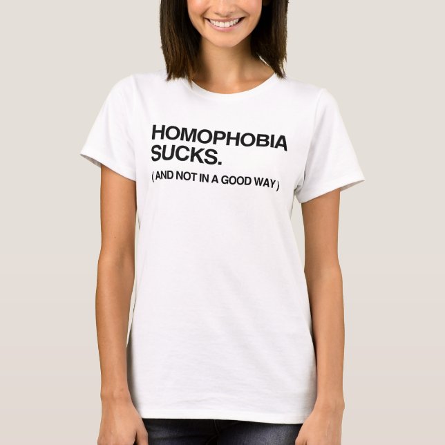 Camiseta A HOMOFOBIA É UMA MERDA, NÃO EM T-Shirt (Frente)