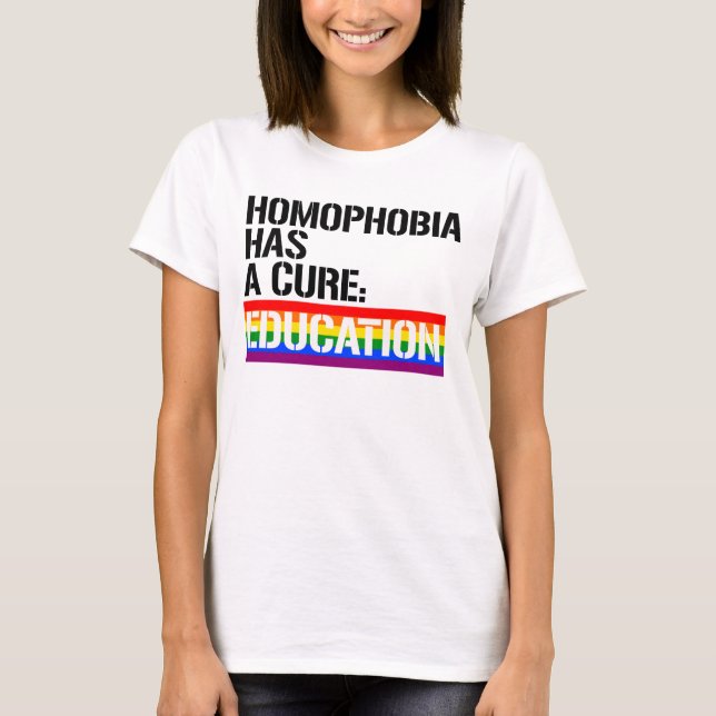 CAMISETA A HOMOFOBIA TEM CURA (Frente)