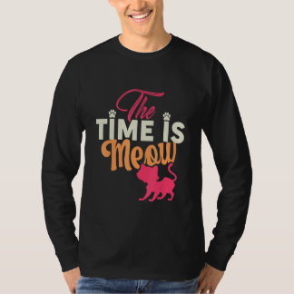 Camiseta A Hora É Meow Cat