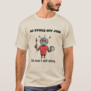 Camiseta “A IA Roubou Meu Emprego” Presente de Humor Tech p