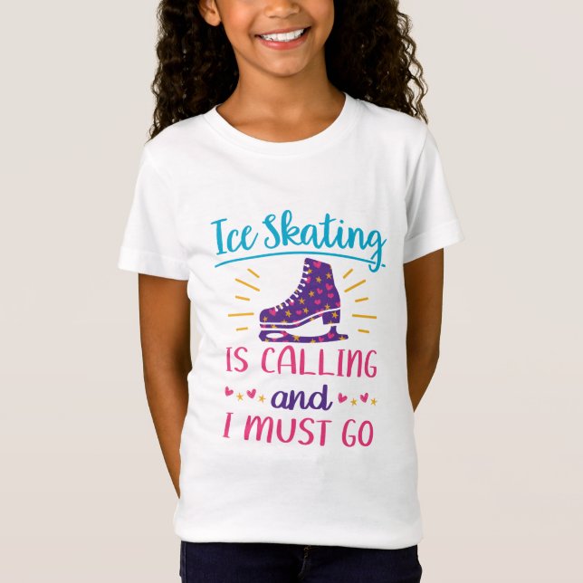 Camiseta A Ice Skating está chamando e eu preciso ir ao Ska (Frente)