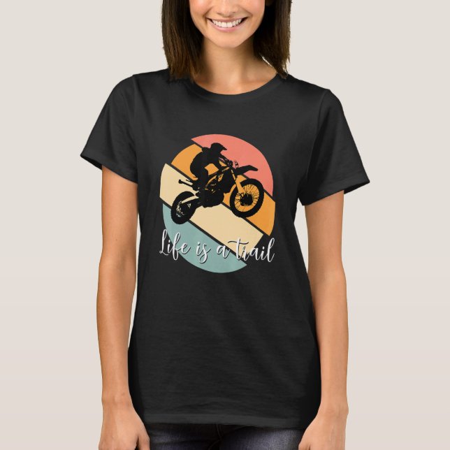 Camiseta A Ideia Motocross Motorcycle Life É Uma Bicicleta  (Frente)