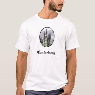 Camiseta A igreja de Canterbury espirala jGibney preto O