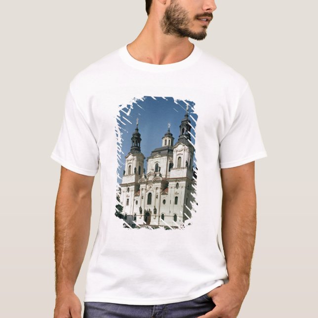 Camiseta A igreja de São Nicolau, construída 1703-61 (Frente)