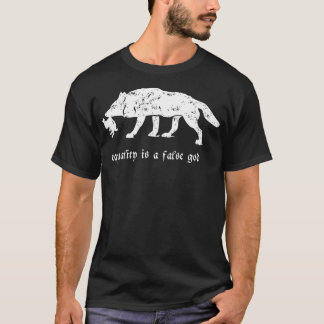 Camiseta A igualdade é um falso lobo de Deus vs presa