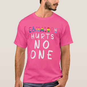 Camiseta A igualdade LGBTQ não prejudica nenhum orgulho dos